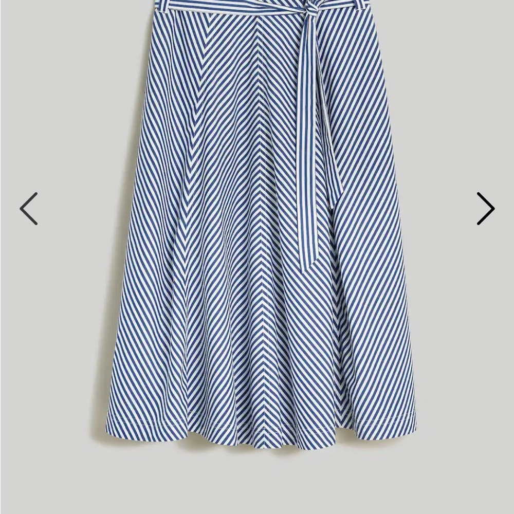 Madewell Striped Wrap Skirt - Size 10 - $40